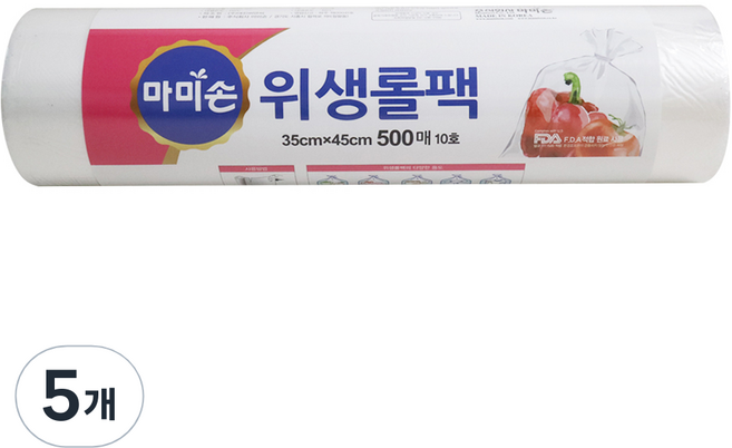 마미손 위생 롤팩 10호 특대형, 500개입, 5개