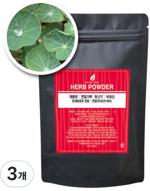 동이약초 연잎가루, 100g, 3개