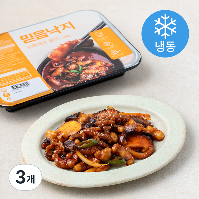 믿음에프엔비 믿음낙지 (냉동), 3개, 300g