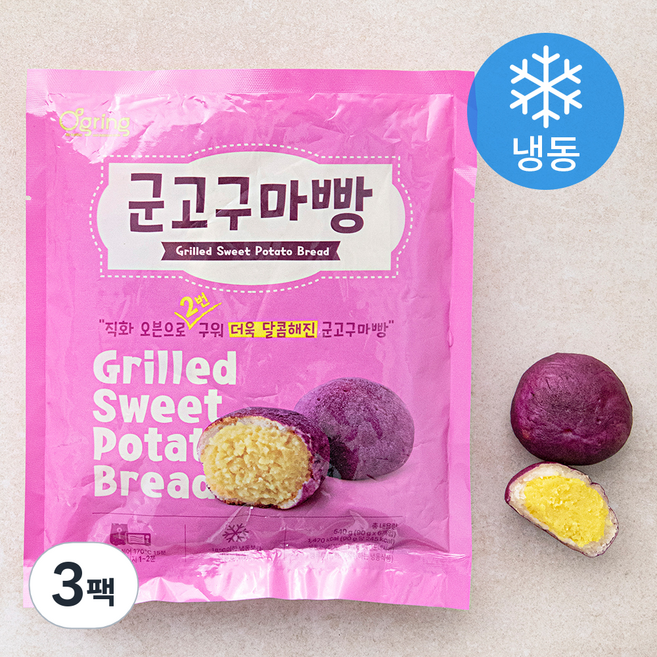 오그링 군고구마빵 (냉동), 90g, 6개입, 3개