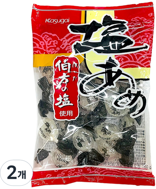 카수가이 시오 아메 소금사탕, 140g, 2개