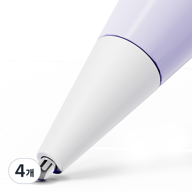 누아트 애플펜슬 메탈 반영구 펜촉 1세대/2세대/Pro 호환 볼펜형, 화이트, 4개