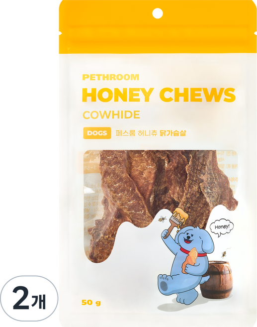 페스룸 강아지 허니츄, 닭가슴살, 50g, 2개