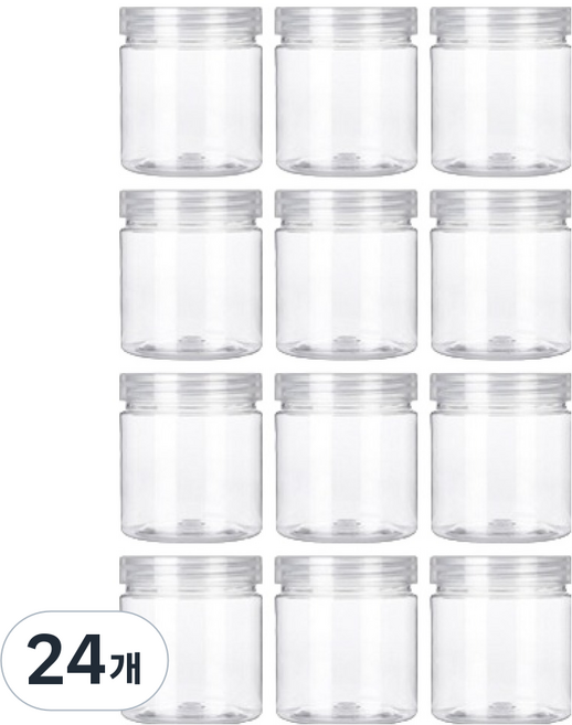 언더보스 원형 보관용기 55 x 55 cm, 24개, 투명