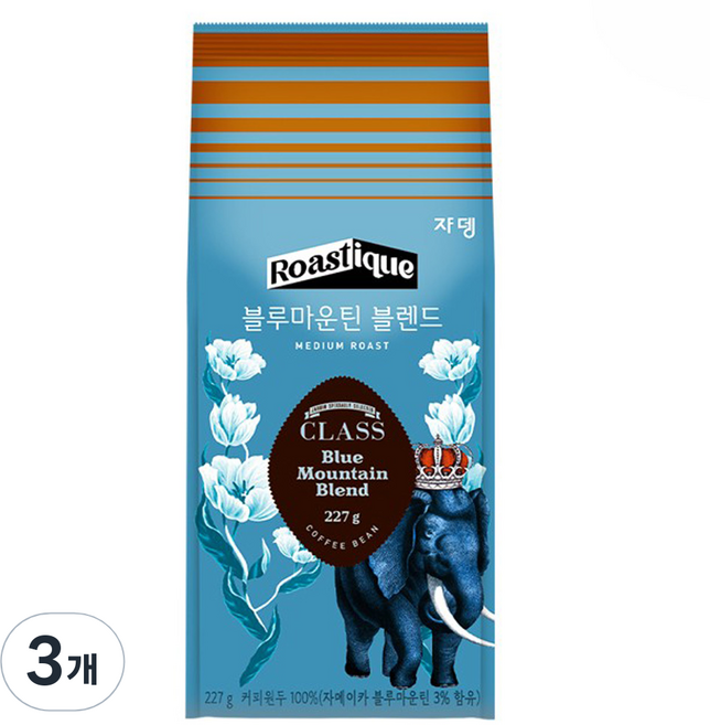 쟈뎅 클래스 블루마운틴 블렌드 원두커피, 분쇄, 227g, 3개