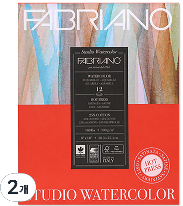파브리아노 뉴워터칼라 스케치북 HP203 상단제본, 20매, 2개