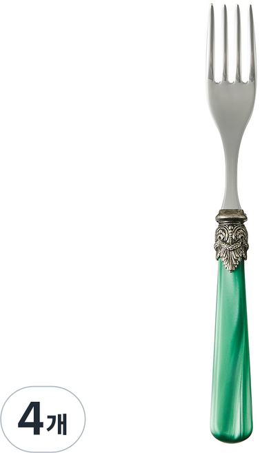 EME 나폴레옹 커트러리 디저트포크, 펄 그린, 4개