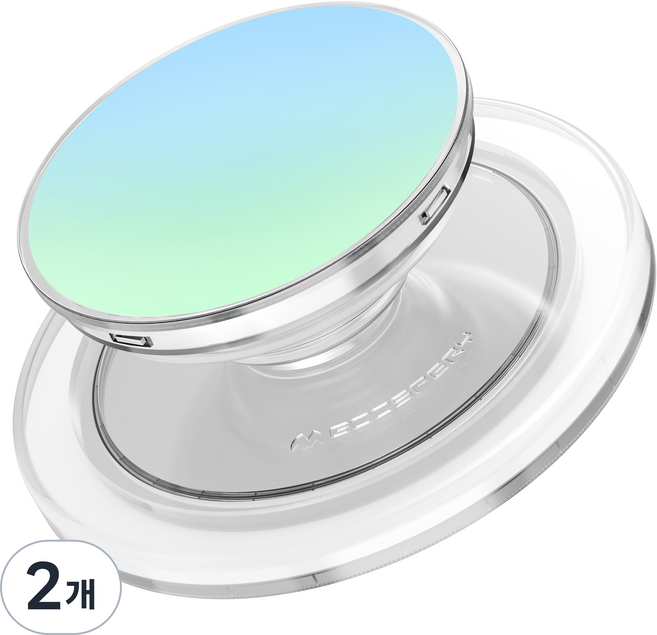 구스페리 원형 맥세이프 톡 휴대폰 거치대, 그린, 2개