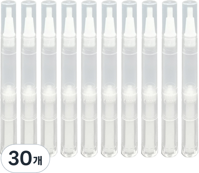 브러쉬타입 펜슬 용기, 투명, 30개