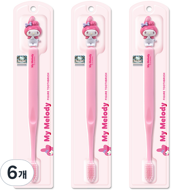 아텍스 마이멜로디 피규어 유아 칫솔, 혼합색상, 1개입, 6개