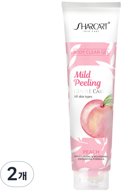 샤카트 페이스 바디 각질 제거 필링젤 복숭아향, 310ml, 2개