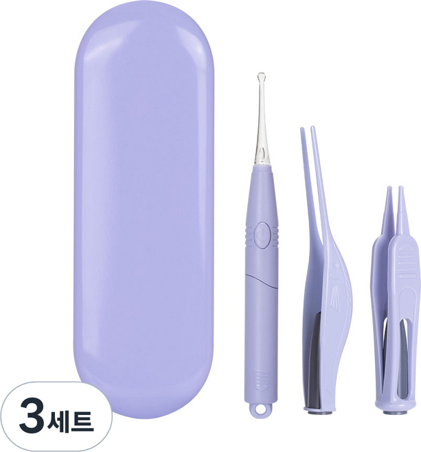 비타할로 LED 이어클리너 퍼플 3종 세트, 3개
