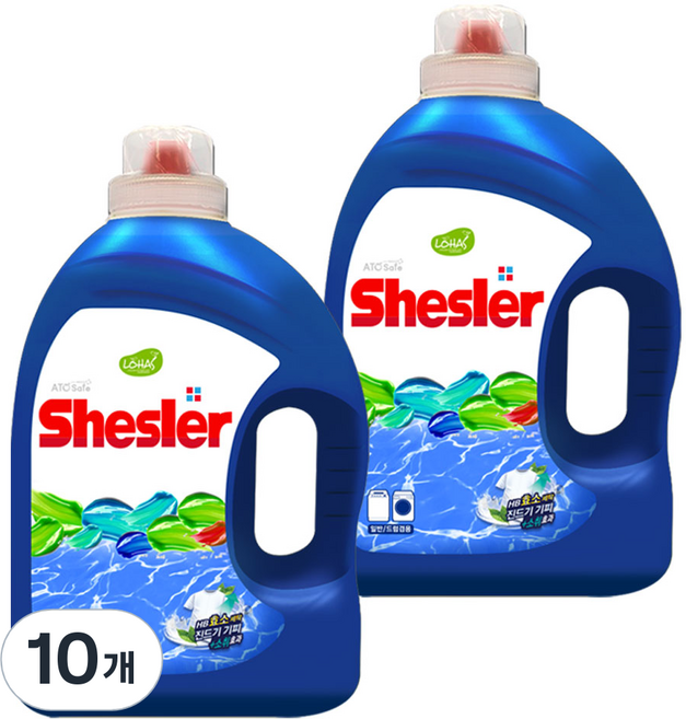 쉬슬러 페퍼민트 액체세제, 10개, 3.05L