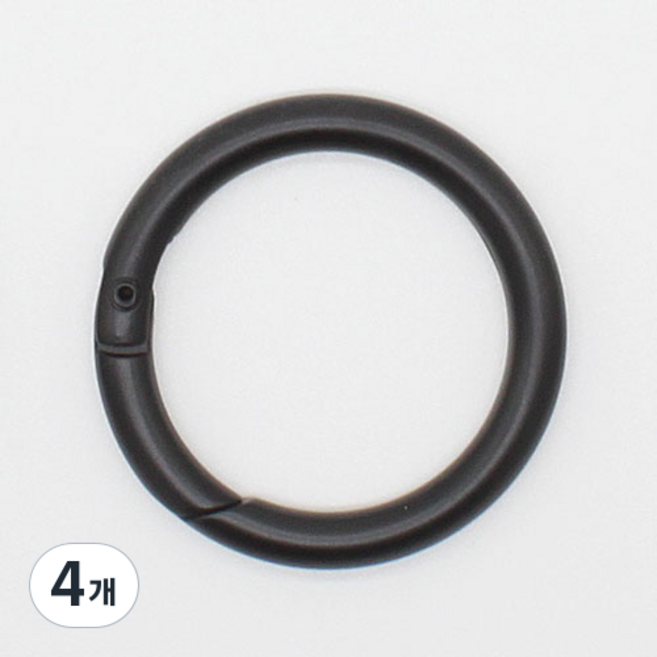 Button King 東大門鈕扣王 一鍵式開合彩色O型環 30mm, 黑色, 4個
