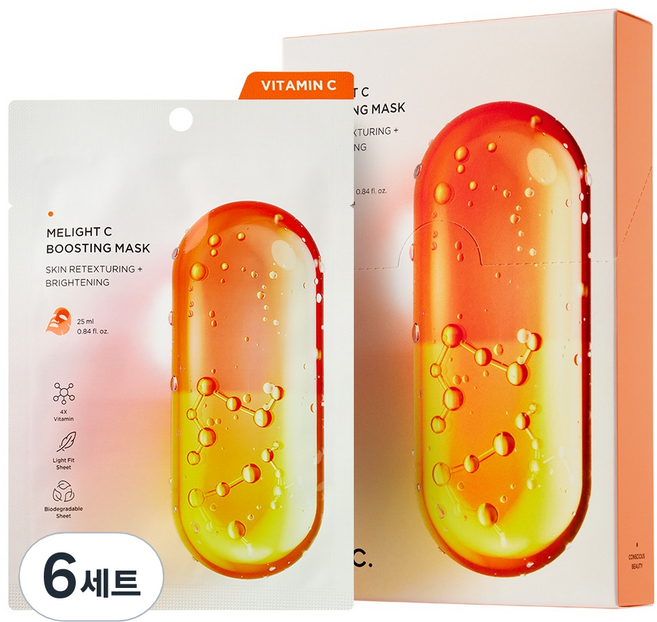 BRTC. Mellite C 提亮面膜, 6套, 10入