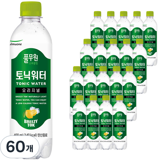 브리지톡 스파클링 토닉워터 오리지널, 400ml, 60개
