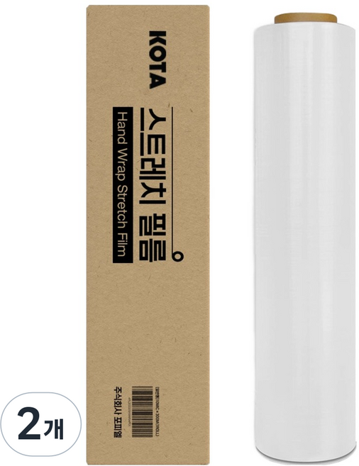 코타 스트레치 필름 500mm x 300m, 투명, 2개