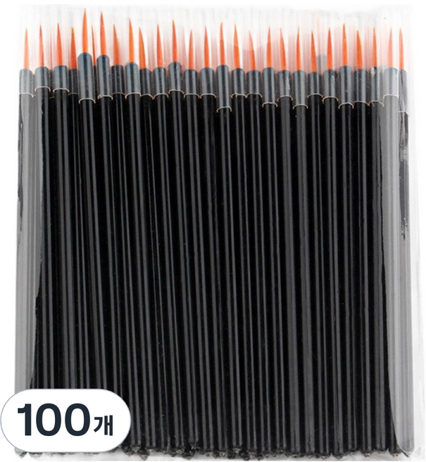 바르나 일회용 숏라이너 브러쉬, 100개