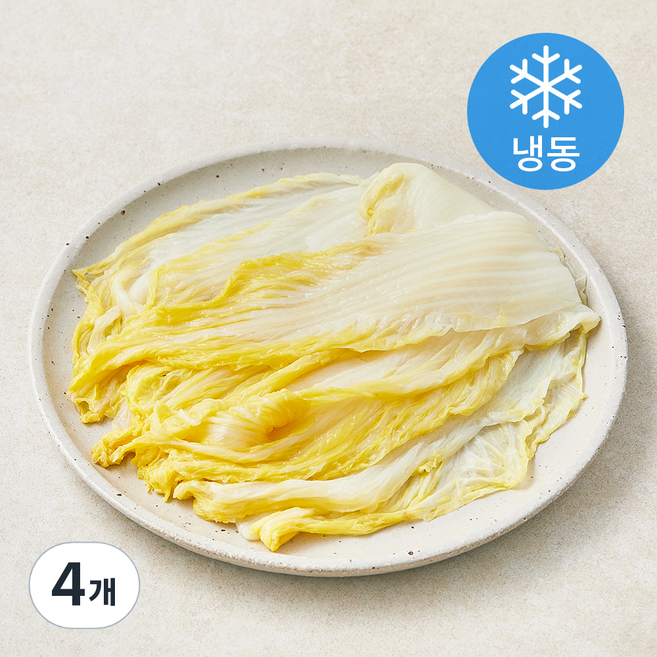 나물투데이 국내산 데친 알배기배추 (냉동), 4개, 250g