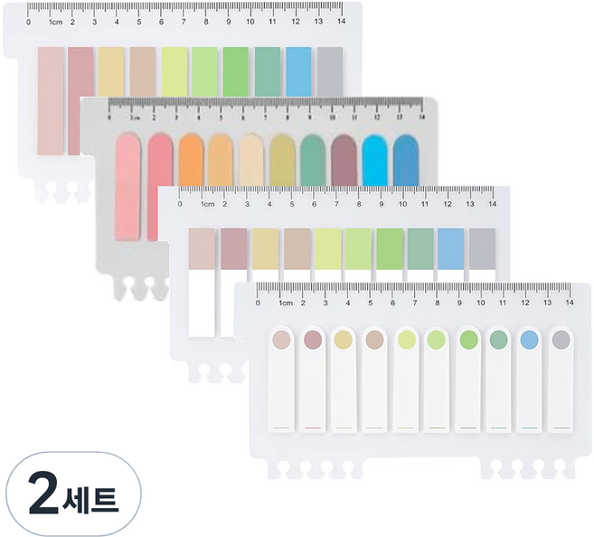유니비 점착 메모 플래그 인덱스탭 4종 x 200p 세트, 2세트