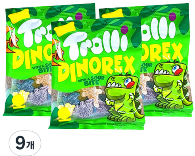 트롤리 다이노렉스 젤리, 9개, 100g