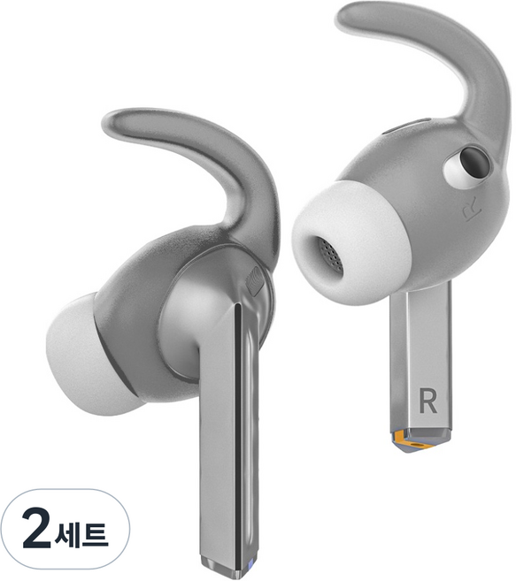 스페이스쉴드 스탠다드 실리콘 이어 후크 숏타입, 다크그레이, 2세트, Galaxy Buds 3 pro