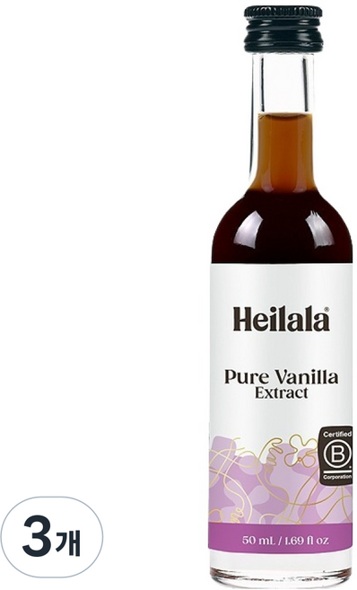헤이라라 퓨어 바닐라 익스트랙, 50ml, 3개