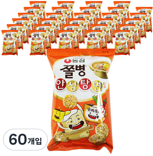 쫄병스낵 안성탕면맛, 77g, 60개