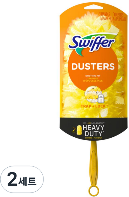 스위퍼 더스터 360 먼지떨이 스타터 키트 손잡이 30cm + 리필 2p, 혼합색상, 2세트
