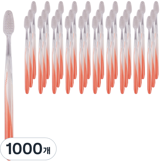 개별포장 고급 미세모 OPP 일회용칫솔, 1개, 1000개입