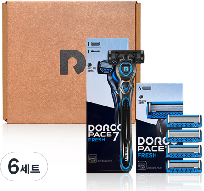 도루코 페이스 7 II 프레쉬 면도기세트, 면도기 + 면도날 5p, 6세트