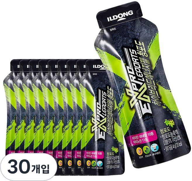 일동생활건강 하이브리드 에너지 파워젤 청포도, 44g, 30개