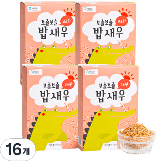 바다모음 보슬보슬 고소한 밥새우, 새우맛, 16개, 50g