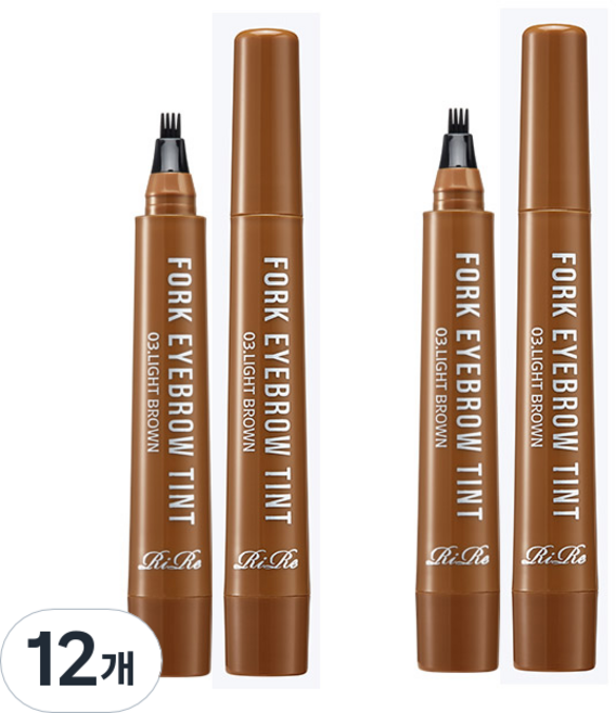 리르 포크 아이브로우 틴트 2g, 03라이트브라운, 12개