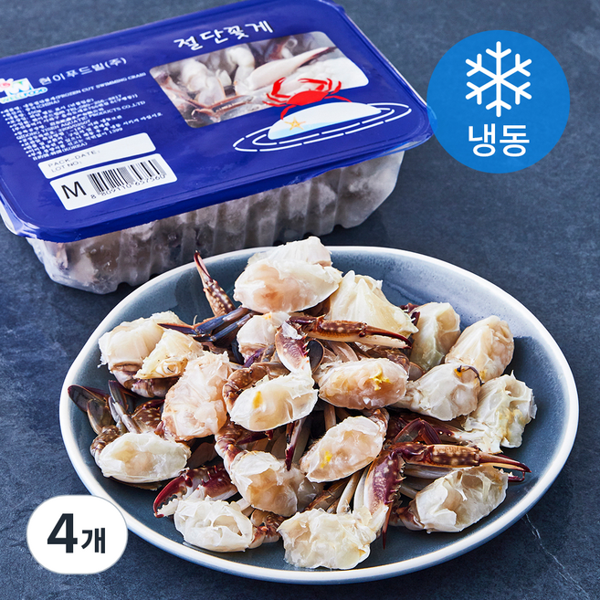 절단 꽃게 (냉동), 4개, 450g(M)