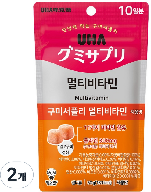 UHA 味覺糖 Gumi Supplement 綜合維他命 葡萄柚口味
