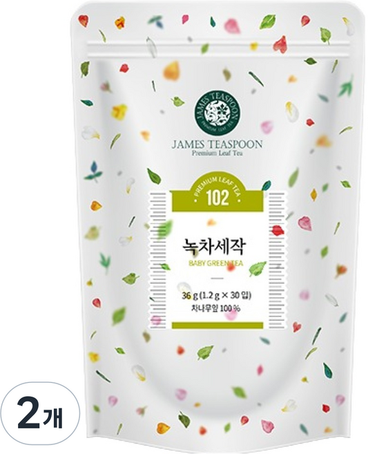 제임스티스푼 녹차세작, 1.2g, 30개입, 2개