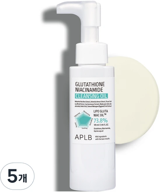 APLB 글루타치온 나이아신아마이드 클렌징 오일, 5개, 105ml - 쿠팡