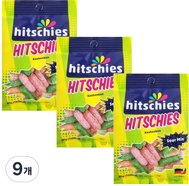 hitschies 希趣樂 酸味玉米糖狀軟糖, 40g, 9個