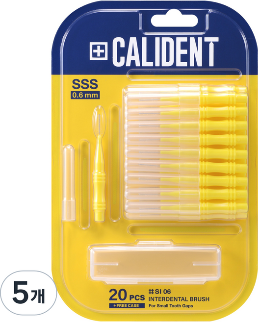 칼리덴트 치간칫솔 SSS, 0.6mm, 20개입, 5개