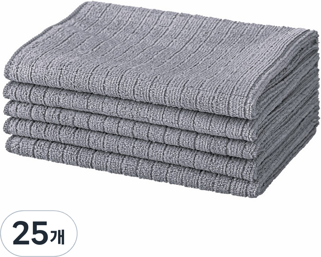 코멧 키친 다용도 극세사 행주 그레이, 25개