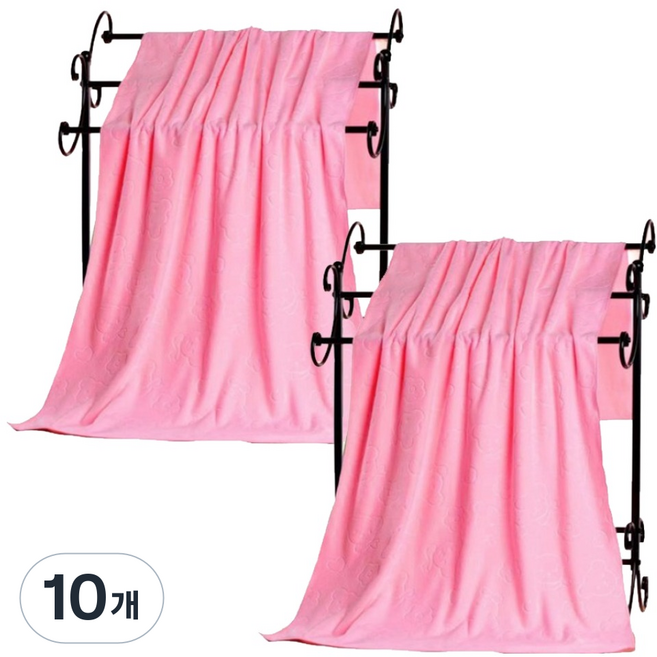원이네 바스타월 200g 70 x 140 cm, 핑크, 10개
