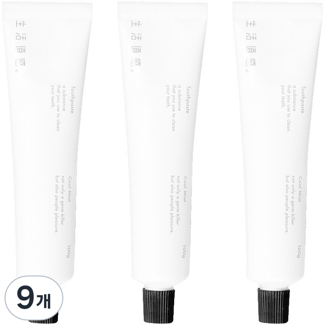 생활도감 쿨민트 치약, 100g, 9개