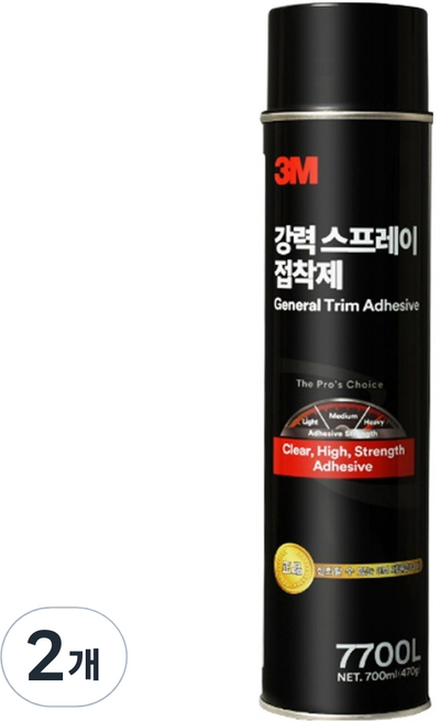쓰리엠 강력 스프레이 접착제 7700L 700ml, 2개