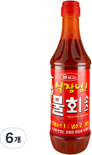 움트리 실장님 물회소스, 1kg, 6개