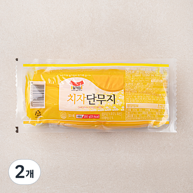 일가집 치자 단무지, 350g, 2개