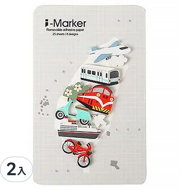 知音文創 i-Marker 台灣特色便利貼, 交通, 2組, 1入