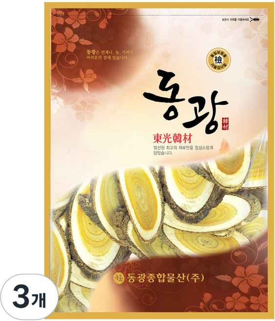 동광한방몰 국내산 참 옻나무, 600g, 3개