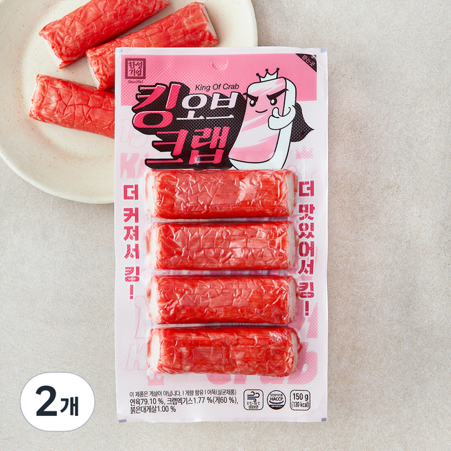 한성기업 킹오브크랩 맛살 4개입, 150g, 2개