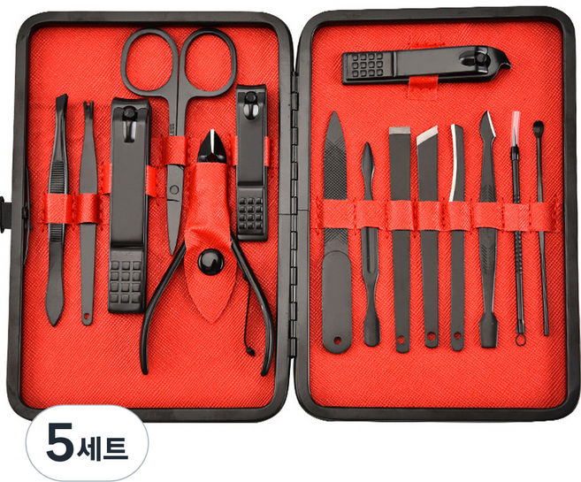 아필코 네일아트 손톱깎기 15종 세트, 5세트, 혼합색상